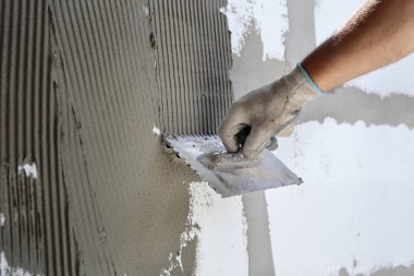 Duvar yalıtımı, strafor üzerine yayılan harç, polistiren co