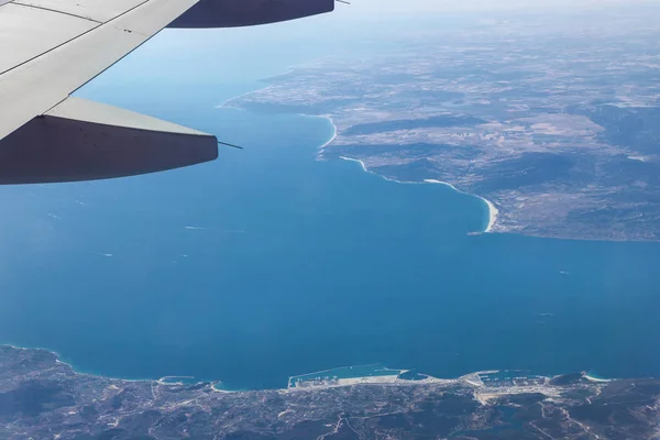 Earth view from the airplane window.