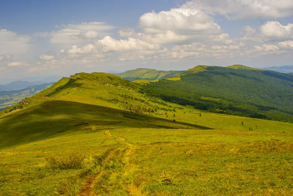 Krásné Letní Horské Krajiny Východní Beskydy Bieszczady Ukrajina — Stock fotografie