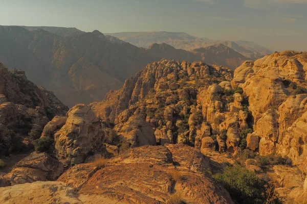 Wadi Dana Rezerv Tipik Peyzaj Wadi Dana Milli Parkı Ürdün — Stok fotoğraf