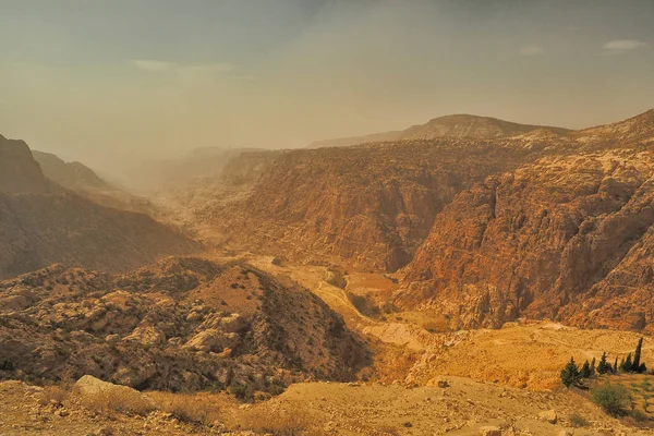 Wadi Dana Reserve Typical Landscape Wadi Dana National Park Jordan — Stock Photo, Image