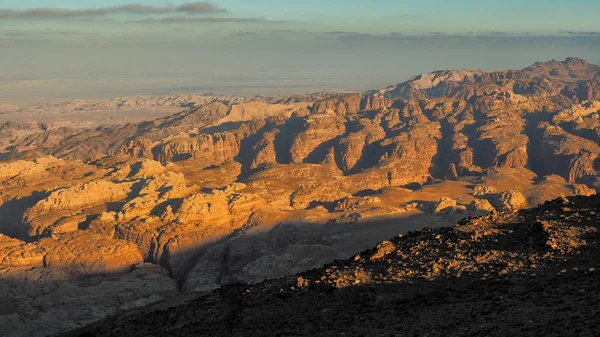 Jabal Kül Sharah Tipik Bir Ürdün Manzara — Stok fotoğraf