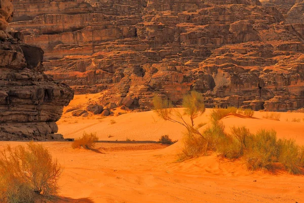 Muhteşem manzara güzel çöl. Wadi Rum, Ürdün.