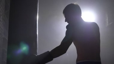 Kick boks gölge boks kum torbası, championnat için duman her yerde eğitim
