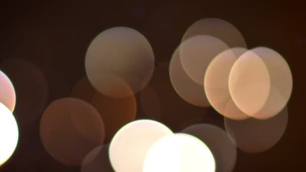 Closeup tiro de belas luzes brilhantes da noite — Vídeo de Stock