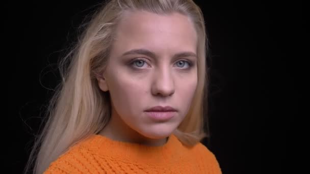 Closeup Shoot Of Young Attractive Caucasian Female With Long