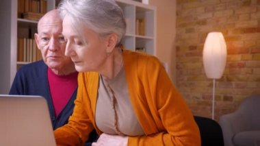 Üst düzey kafkas meslektaşları ofiste dizüstü bilgisayar ile çalışan proje tartışıyor.