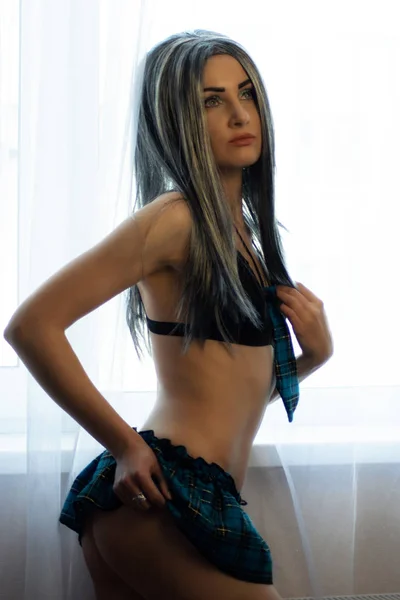 Giovane Donna Che Indossa Costume Sexy — Foto Stock