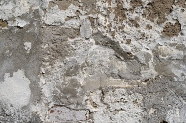 Kırık beyaz boya dokusu ile eski duvar