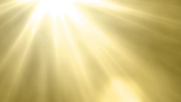 Goldener Hintergrund Mit Lichtstrahlen — Stockvideo