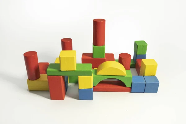Factory-shaped block construction toy