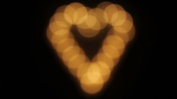 Серце Свічками — стокове відео