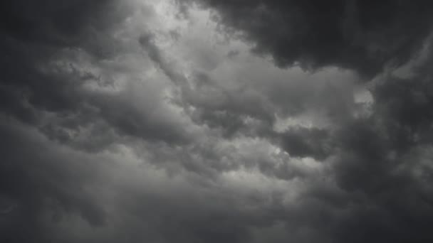 Timelapse Γκρίζα Σύννεφα Καταιγίδας — Αρχείο Βίντεο