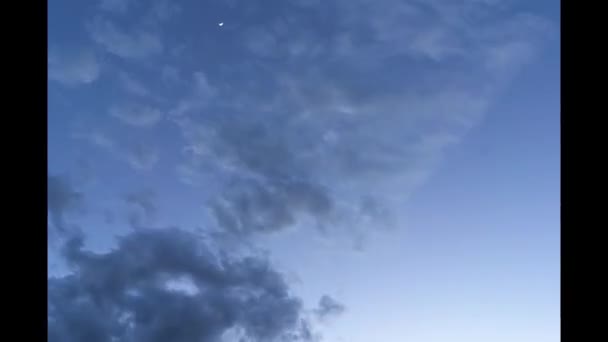 Timelapse Rapide Ciel Avec Des Nuages Crépuscule — Video