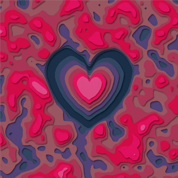 Paper Cuts Illustration Heart Shape — Stock Photo, Image