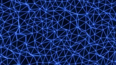 Siyah Arkaplanda Geleceğin Mavi Desenli Döngü Animasyonu