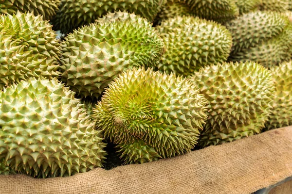 Grupo Alta Qualidade Bela Durian Maduro Mercado — Fotografia de Stock