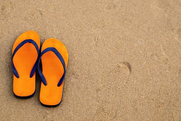 Barevné Sandál Pláži Relaxovat Scéně Cestování Výlet Dovolená Beach — Stock fotografie