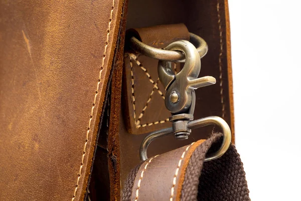 Vintage Retro Style Snap Hook Shoulder Strap in the Formal Leather