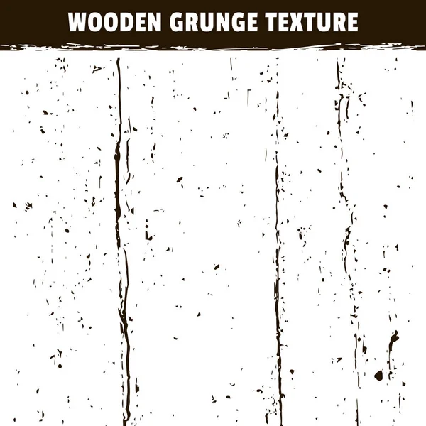 Grunge en bois texture noire isolé sur blanc — Image vectorielle