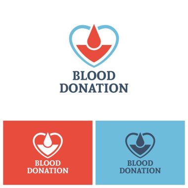 Kan bağışı vektör logo tasarım konsepti