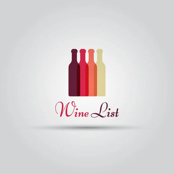 Lista de vinhos modelo de logotipo vetor isolado —  Vetores de Stock