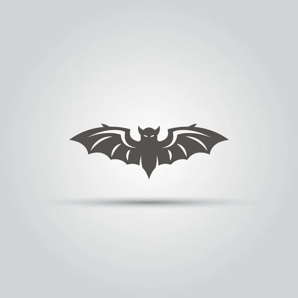 Bat isolado vetor ícone preto ou sinal — Vetor de Stock