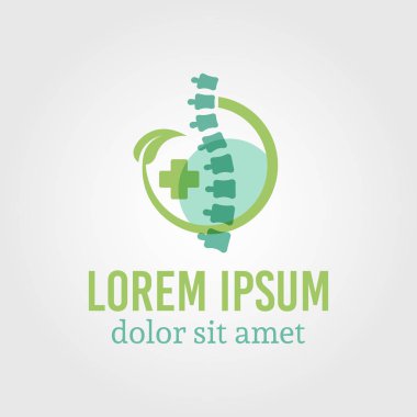 Omurga Tanı Merkezi izole vektör logosu