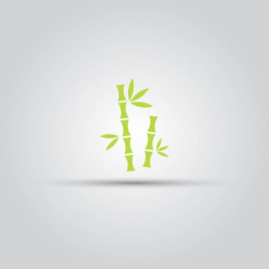 Bambu yeşil ağaçlar siluet simge