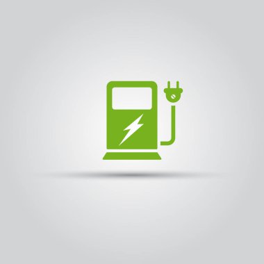 Elektrikli Araçlar simge vektör için şarj istasyonu