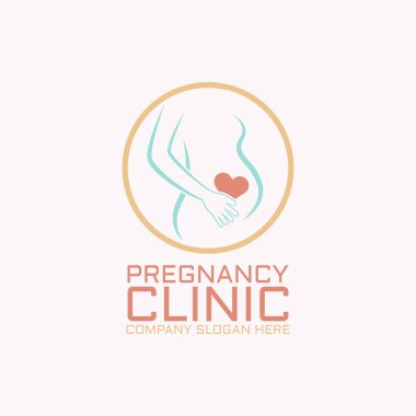 Pregnancy clinic isolated vector logo concpt clipart