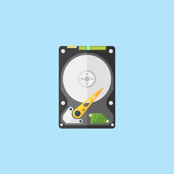 Illustrazione vettoriale di design piatto del disco Hdd — Vettoriale Stock