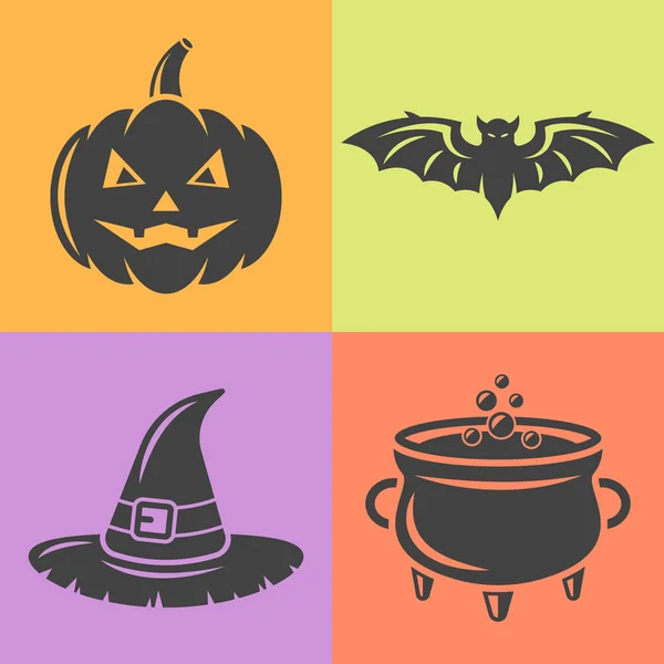 Halloween aislar elementos de diseño vectorial — Vector de stock