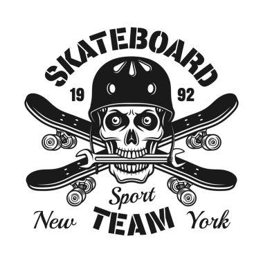 Anahtar içinde diş vektör amblemi ile kask içinde kafatası