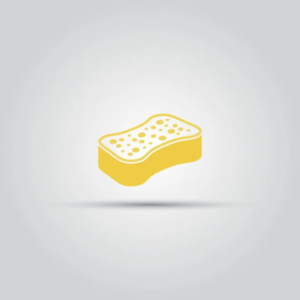 Ícone vetorial isolado de esponja amarela —  Vetores de Stock