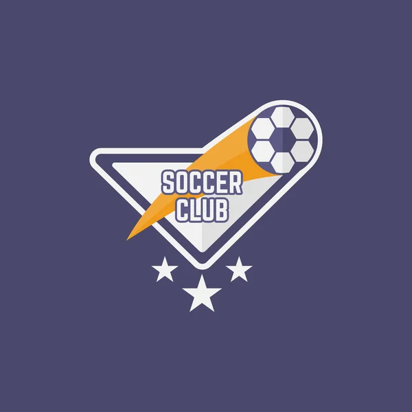 Fútbol deporte equipo aislado emblema vectorial — Archivo Imágenes Vectoriales