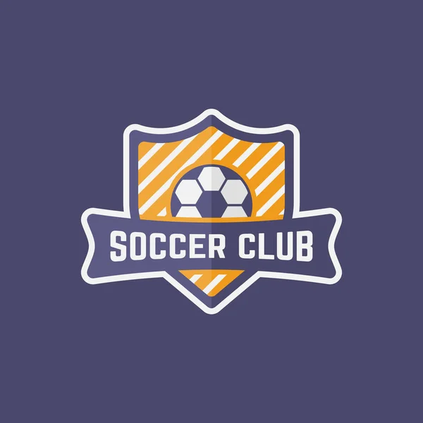 Fútbol deporte equipo aislado emblema vectorial — Archivo Imágenes Vectoriales
