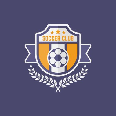 Futbol spor takım izole vektör amblemi