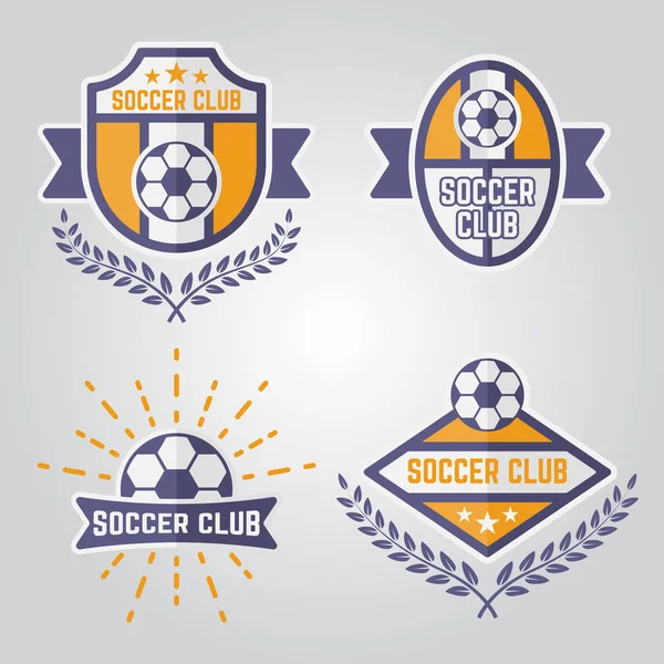 Fútbol aislado emblemas vectoriales o logotipos parte 2 — Archivo Imágenes Vectoriales