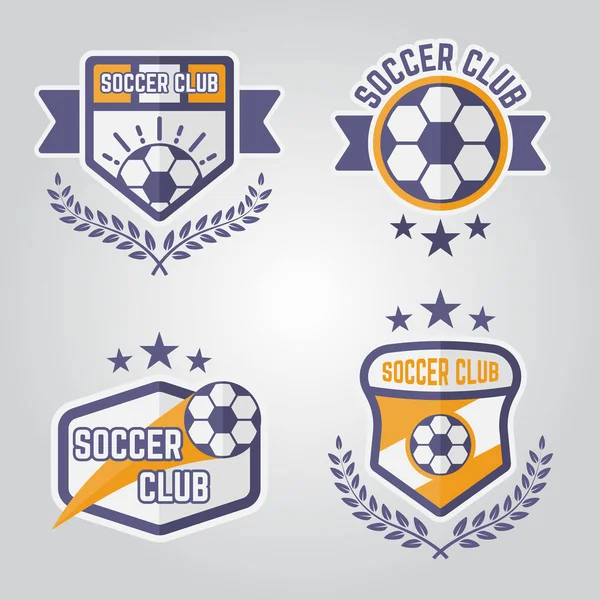 Fútbol aislado emblemas vectoriales o logotipos parte 3 — Archivo Imágenes Vectoriales