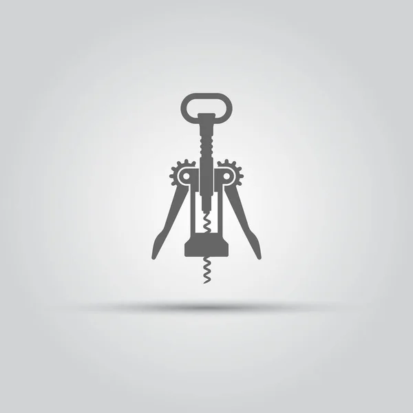 Corkscrew isolado vetor ícone preto —  Vetores de Stock