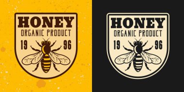 Bal ve Arıcılık iki renkli vektör amblemi