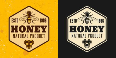 Tatlım ürün ve Arıcılık vektör amblem, rozet