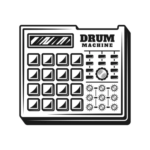 Drum máquina produtor de música equipamento vetor — Vetor de Stock