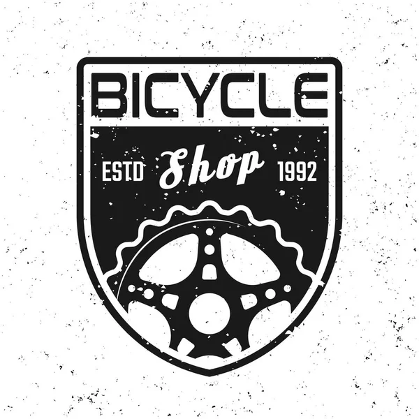 Fahrradgeschäft Vektor Shield Emblem, Abzeichen, Etikett — Stockvektor