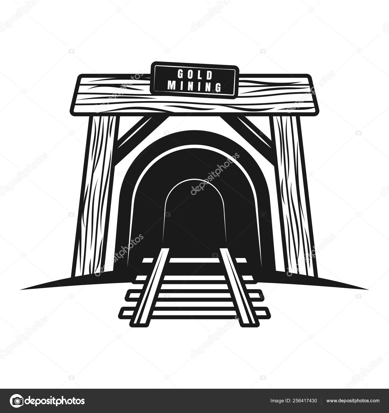 Gold Mining Clipart Black And White
