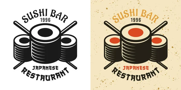 Sushi-Bar Vektor-Emblem — Stockvektor