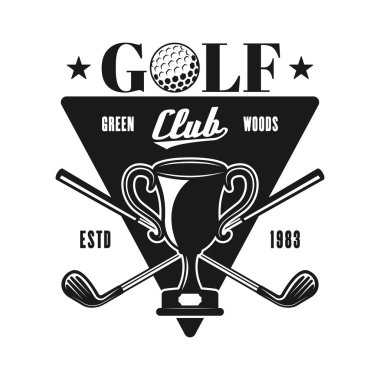 Vintage tarzda spor kulübü için Golf vektör amblemi