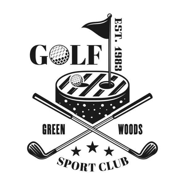 Emblemat golfowy, etykieta, odznaka lub logo — Wektor stockowy