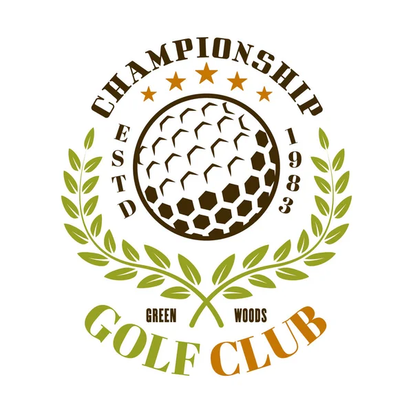 Векторна емблема гольф-клубу, ярлик, значок або логотип — стоковий вектор